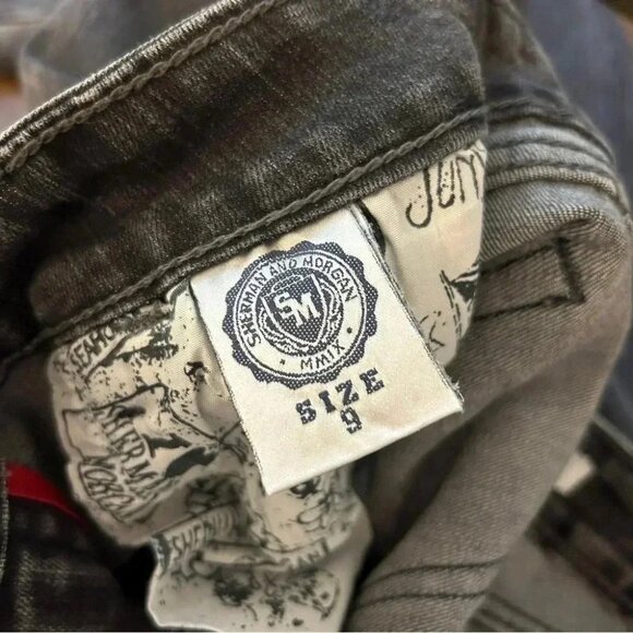 ❤️ Sherman Morgan faded black gray slim Jeans 9/29 - Picture 6 of 13